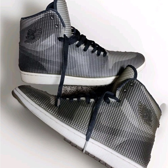 Nike Air Jordan 1 Retro 4Lab1 Reflective Silver BlackMen Size